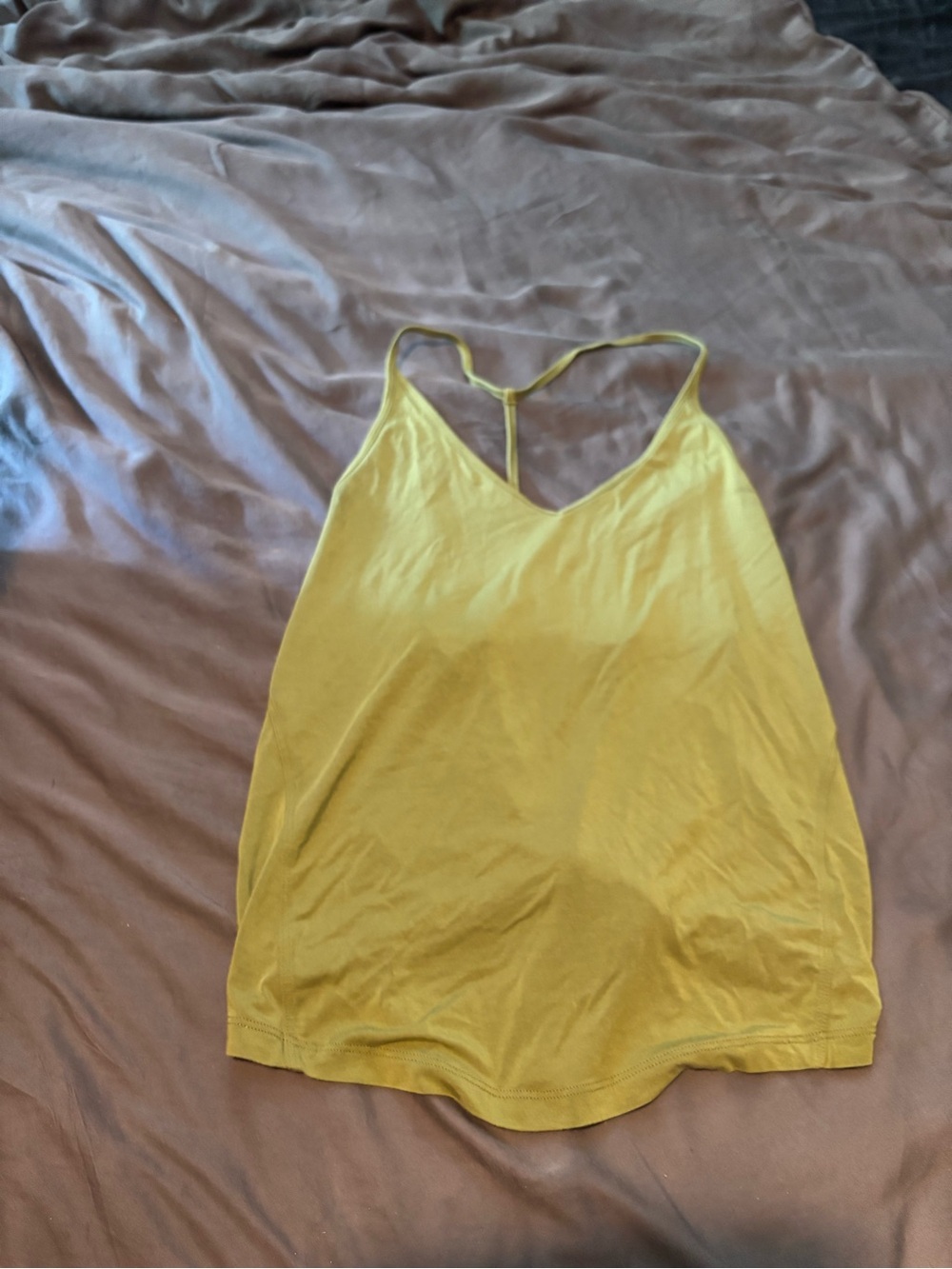 lululemon athletica Yellow V-Neck T-Back Camisole